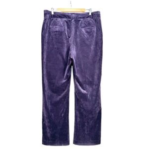 Coldwater Creek Womens Purple Velvet Velour Straight Leg Pants Trousers Size 16